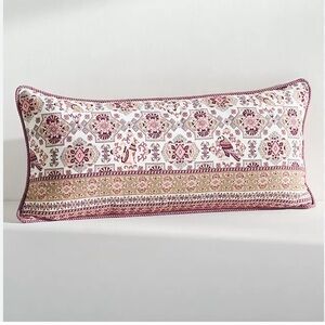 Anthropologie Farrah Hand-Embroidered Cotton Pillowcase